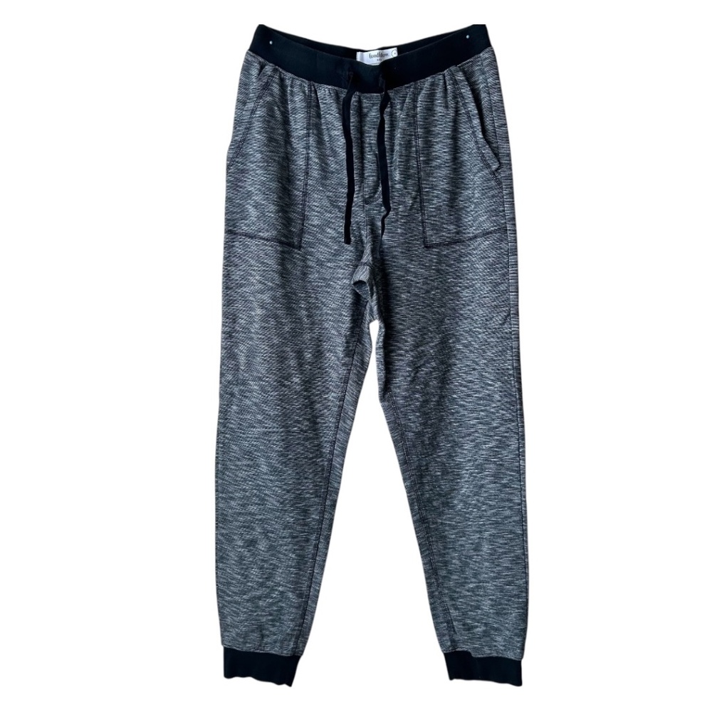 Joggers Black White Merle Pockets Elastic Tie Waist by Goodfellow Size Small